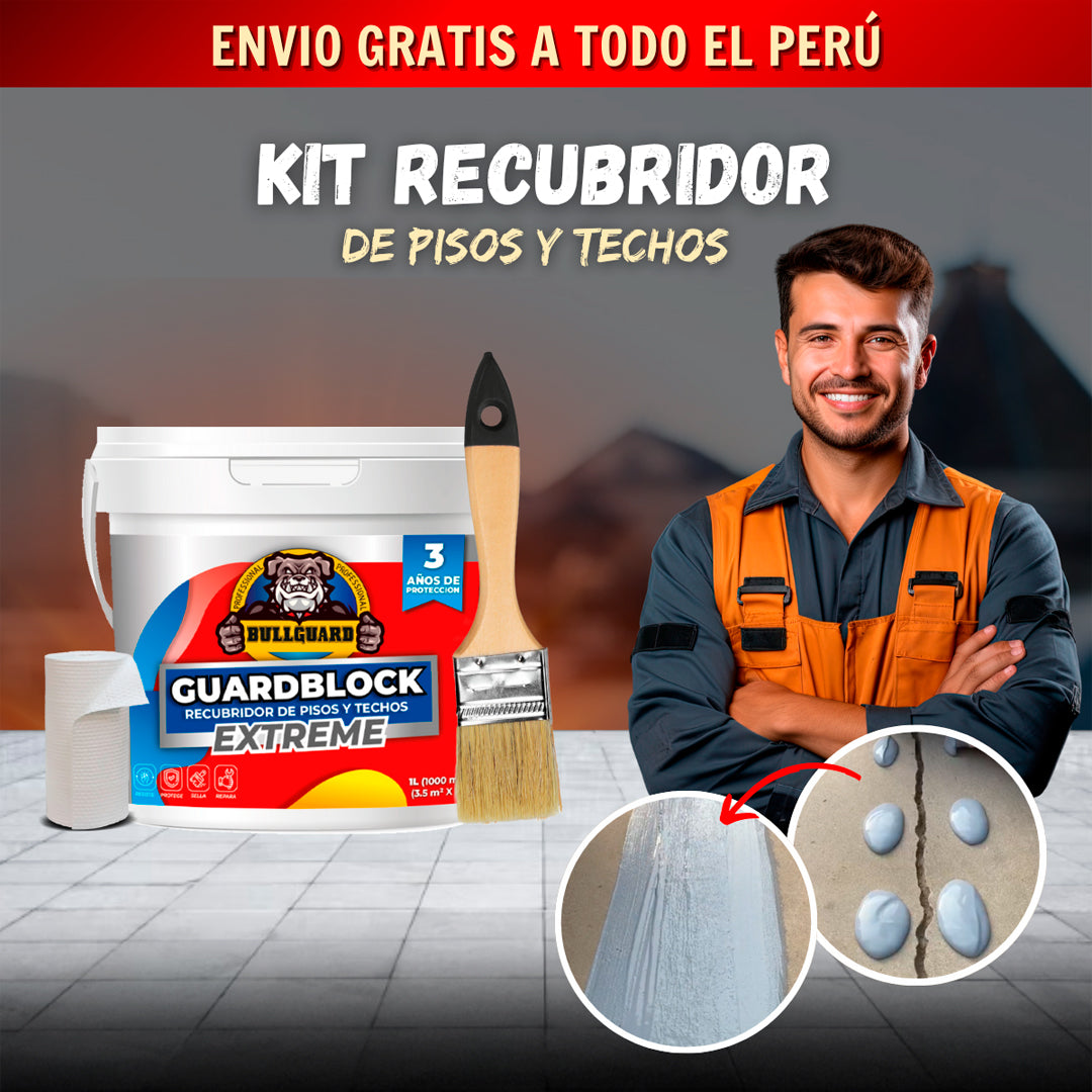 KIT RECUBRIDOR DE PISOS Y TECHOS + BROCHA + MALLA T1-C2