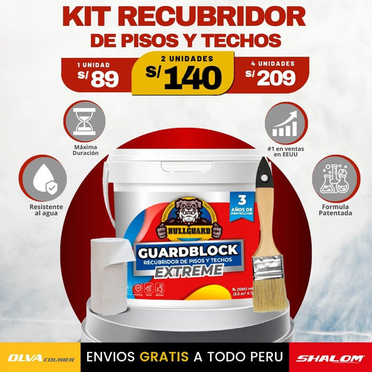 KIT RECUBRIDOR DE PISOS Y TECHOS + BROCHA + MALLA F2